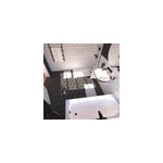 Baignoire glyphe l. 160 x l. 70 cm sans tablier valentin