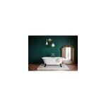 Baignoire �lot 170 x 80 cm blanche + 4 pieds noirs, goodhome emba