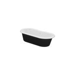 Baignoire lot adosse 170 x 80 cm noire, goodhome emba