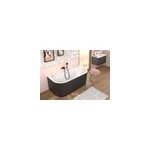 Baignoire îlot adossée noir mat 170 x 87 cm ondina allibert Baignoire îlot adossée noir mat 170 x 87 cm ondina allibert