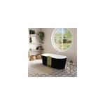 Baignoire îlot huron l. 160 cm x l. 75 cm noir Baignoire îlot huron l. 160 cm x l. 75 cm noir