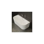 Baignoire semi - �lot murale naos, blanc, 170x80 cm, by spalina