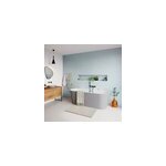 Baignoire semi - �lot nakina l. 170 cm x l. 75 cm gris
