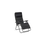 Bain de soleil aircomfort lafuma acier et polyester gris acier l. 67cm x h. 115cm
