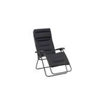 Bain de soleil aircomfort lafuma acier et polyester gris acier l. 72cm x h. 123cm