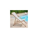 Bain de soleil en bois marron goodhome riveo
