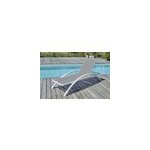 Bain de soleil empilable barcelona dcb garden aluminium et textilne blanc taupe l 195 x l 74 x h 32 ...