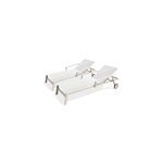 Bain de soleil ibiza aluminium blanc l. 210 cm paris garden (lot de 2)