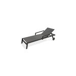 Bain de soleil ibiza aluminium noir l. 210 cm paris garden
