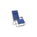 Bain de soleil lightcomfort lafuma acier et polyester bleu denim l. 67cm x h. 115cm