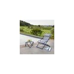 Bain de soleil transaswing lafuma polyester et acier indigo l. 60cm x h. 91cm