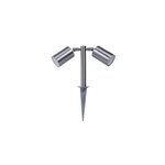 Balise  piquer double candiac led intgre 760lm ip44 goodhome chrome