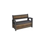 Banc d'extérieur otto walnut avec coffre de rangement en résine coloris noyer 227l keter Banc d'extérieur otto walnut avec coffre de rangement en résine coloris noyer 227l keter