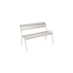 Banc jardin 2 places acier gris argile fermob monceau l. 116 x h. 85 x p. 60 cm, rsistant uv