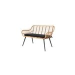 Banc de jardin goodhome apolima effet rotin marron