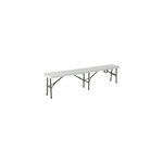 Banc jardin pliant 3 places l. 180 x l. 27. 5 x h. 43 cm, mtal et plastique, lger, rsistant, facile ...