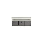 Banc range chaussures en bois blanc avec 3 casiers box & beyond