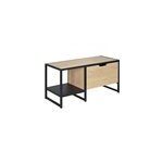 Banc range chaussures en mtal noir et bois avec rangement l. 90 cm homesight wilko