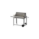Barbecue charbon sur chariot irissarry inox 78 x 32 cm le marquier