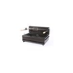 Barbecue charbon vulcain tournebroche acier 61 x 33 cm le marquier