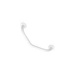 Barre d'appui coudée en acier blanc godonnier 40 cm Barre d'appui coudée en acier blanc godonnier 40 cm