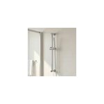 Barre de douche standard r�glable fixation murale coloris chrome l. 64, 5 cm