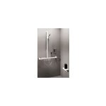 Barre de douche et support de douchette blanc Barre de douche et support de douchette blanc