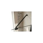 Barre de fixation / stabilisation pour paroi de douche l. 70 cm, alu noir, goodhome ledava