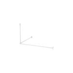 Barre de rideau de douche  angle droit, blanc, cooke & lewis nira