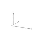 Barre de rideau de douche  angle droit, chrom, cooke & lewis nira