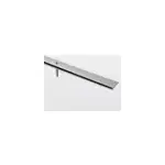 Barre de seuil incurv�e en acier inoxydable d�cor chrom� 30 x 830 mm