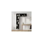 Biblioth�que murale noire goodhome atomia h. 225 x l. 150 x p. 35 cm