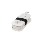 Bloc 2 prises avec terre + 2 usb jacobsen blanc