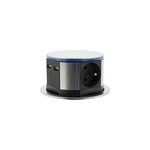 Bloc encastrable compact 3 prises + 2 ports usb otio