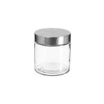 Bocal couvercle en inox 750ml nixo 5five en verre transparent