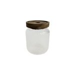 Bocal en verre avec couvercle en acacia 0, 5 l guy levasseur