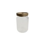 Bocal en verre avec couvercle en acacia 0, 7 l guy levasseur