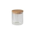 Bocal en verre avec couvercle hermtique en bambou 0, 3 l