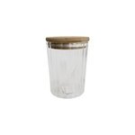 Bocal en verre stri� avec couvercle en bambou 0, 55 l guy levasseur