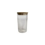 Bocal en verre stri avec couvercle en bambou 0, 8 l guy levasseur