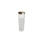 Bocal en verre strié avec couvercle en bambou 1, 3 l guy levasseur Bocal en verre strié avec couvercle en bambou 1, 3 l guy levasseur