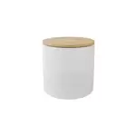 Bo�te � coton goodhome koros en c�ramique coloris blanc �10, 1 x h. 10, 1 cm
