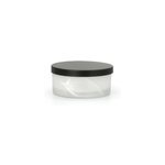 Bo�te � coton taille l en verre de quartz, blanc et noir, spirella madison