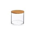 Boite à coton transparente ronde avec couvercle bambou Ø9, 7 cm, 5five simply smart selena Boite à coton transparente ronde avec couvercle bambou Ø9, 7 cm, 5five simply smart selena