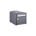 Bo�te aux lettres 1 porte decayeux d�me gris ral 7021
