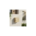 Bo�te aux lettres 1 porte diall beige faible profondeur
