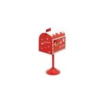 Bo�te aux lettres de no�l m�tal rouge h. 32cm feeric light & christmas