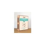 Bote lombricompost 2, 5 kg h. 35 cm kraft et bleu pastel