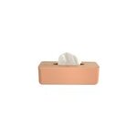 Bote  mouchoirs corail et couvercle bambou l. 24xl. 12, 5xh. 7, 5 cm, msv kamla