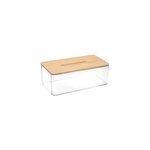 Bo�te � mouchoirs avec couvercle en bambou, l. 9, 3 x h. 13, 3 x p. 25, 4cm, five simply smart